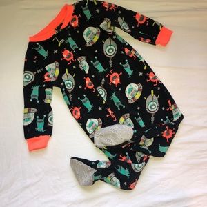Carters Space fleece footie pjs size 12 months
